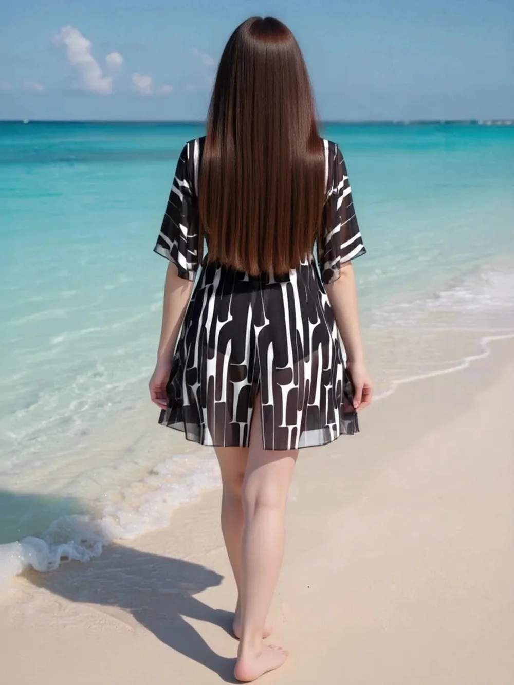 Купальник-платье слитный большой размер