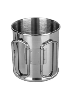 Кружка 300ML металлическая, складные ручки
