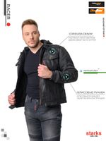Мотокуртка  комбинированная RACER / Черный