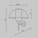 Настенный светильник (бра) Maytoni MOD177WL-01B