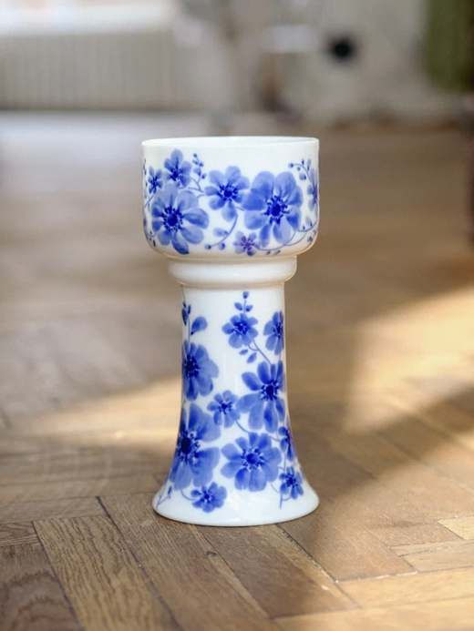 Ваза с синими цветами Wallendorf