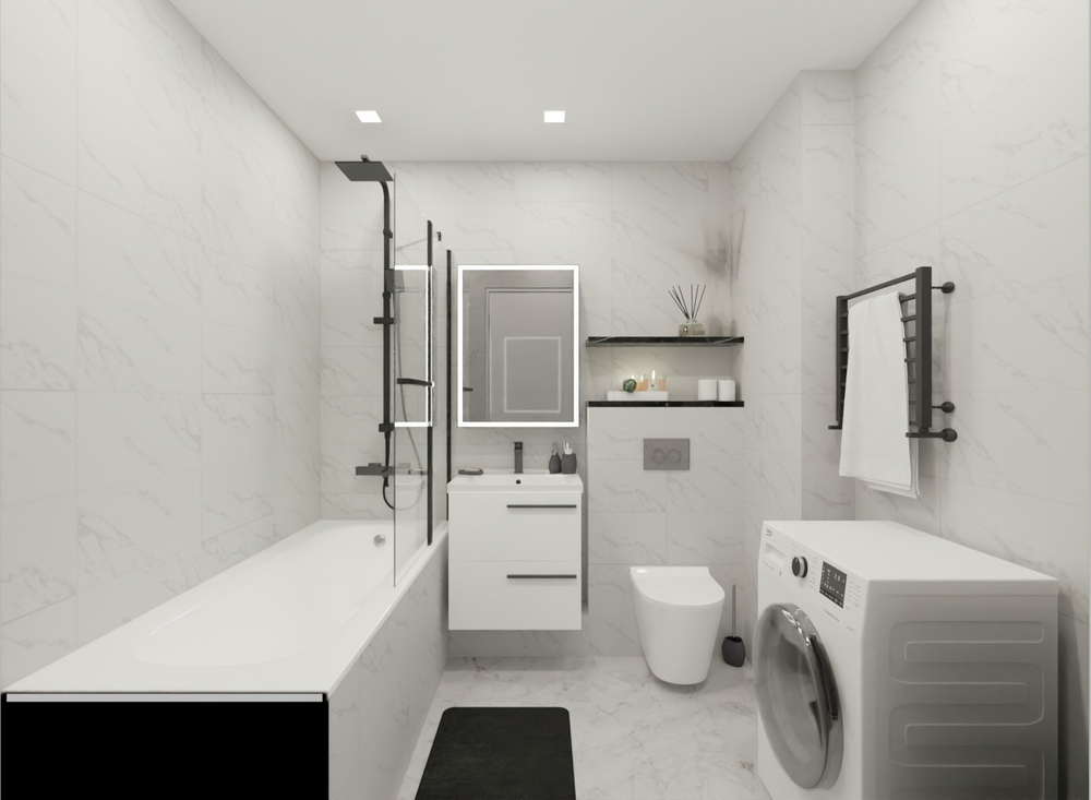Плитка настенная Axima Монако 25x50 см 1.25 м² матовая цвет белый