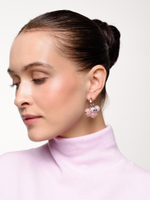 Серьги "Berry" розовый кварц Silver