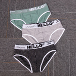 Набор из 3 мужских трусов-брифов в тонкую полоску (Размер: 4X) (Цвет: разноцветный)