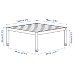 Журнальный столик, садовый - IKEA SEGERÖN/SEGERON, белый/бежевый, 73x73х30см, СЕГЕРОН ИКЕА