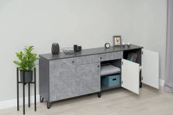 Комод "Оливия" (графит/мрамор глянец), МФ Миф, г. Пенза