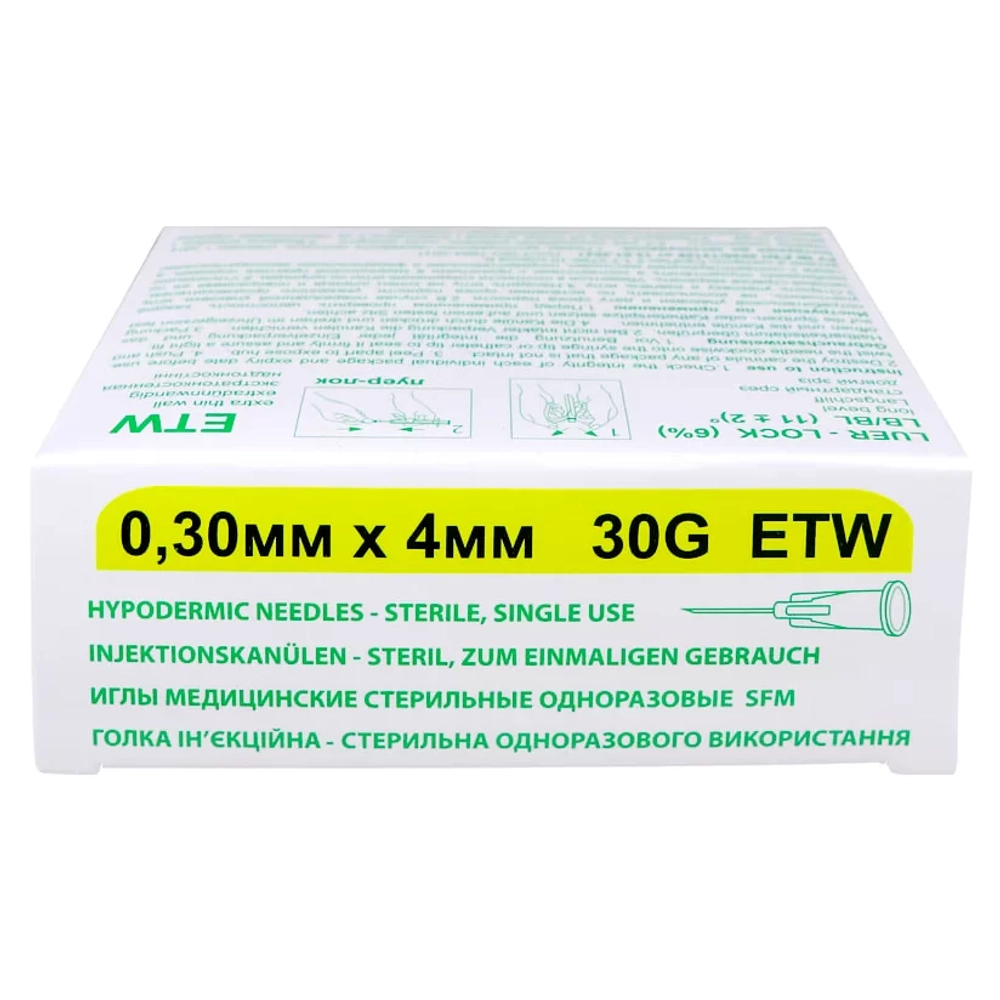 Игла для мезотерапии SFM ETW 30G 0,30 х 4 мм 50 шт