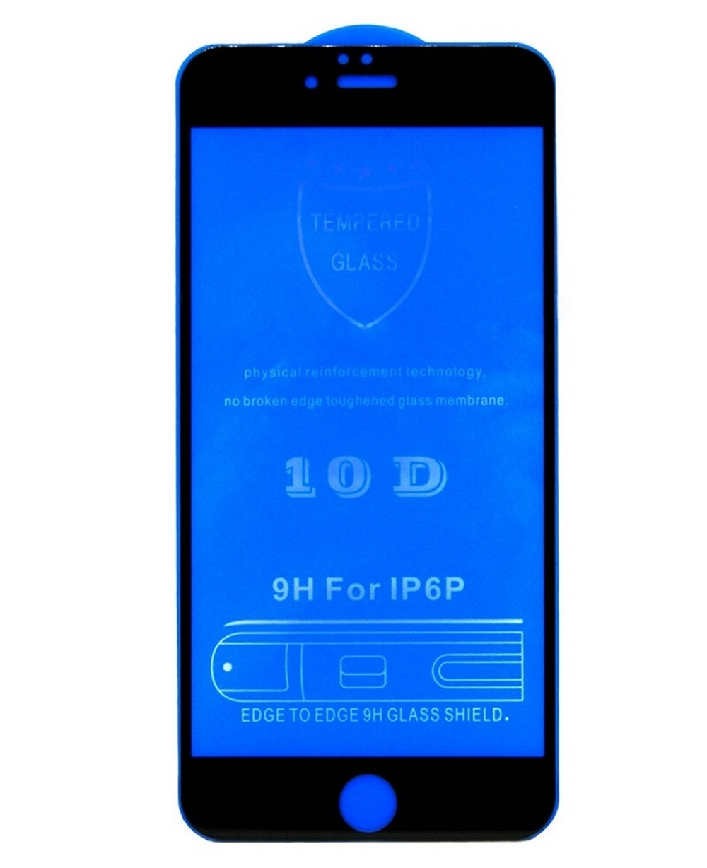 Защитное стекло iPhone 6 Plus (черный) 9D тех.упаковка