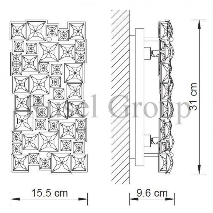 Настенный светильник Swarovski MOSAIX A.9950 NR 700 251