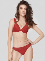 Комплект Pizzo Romantic: бюстгальтер-бралетт и трусики-бразилиана (Размер: 3B) (Цвет: красный)