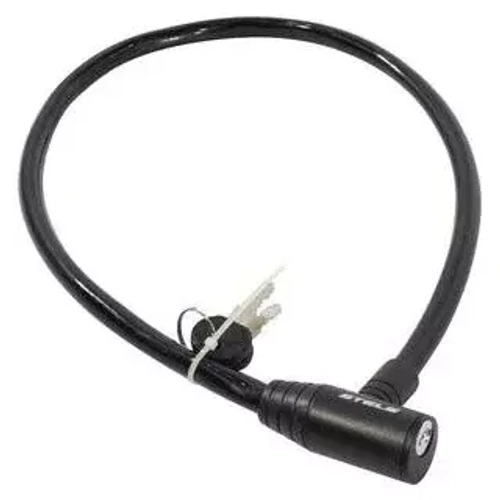 Трос-замок 10х800мм 86106 STELS с ключом, чёрный