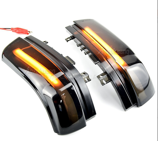 Накладки на зеркала Мицубиси Паджеро 4 V93 V97 2006 - 2021 V1 type [Комплект Л+П; Светодиодные; Динамичный поворотник]