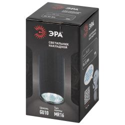 Светильник настенно-потолочный спот ЭРА OL32 BK MR16 GU10 IP20 черный | Накладные светильники