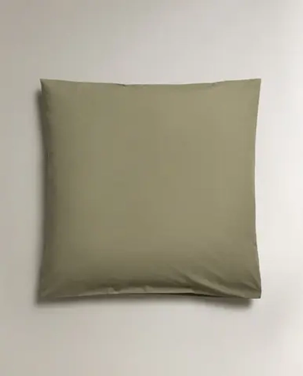 ZARA HOME (200 НИТЕЙ) НАВОЛОЧКА ИЗ ПЕРКАЛЯ, ЗЕЛЕНЫЙ