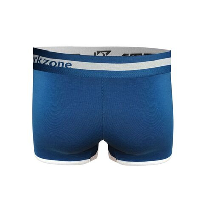 Синие трусы-боксеры с контрастной отделкой и надписью на резинке (Размер: S) (Цвет: синий)