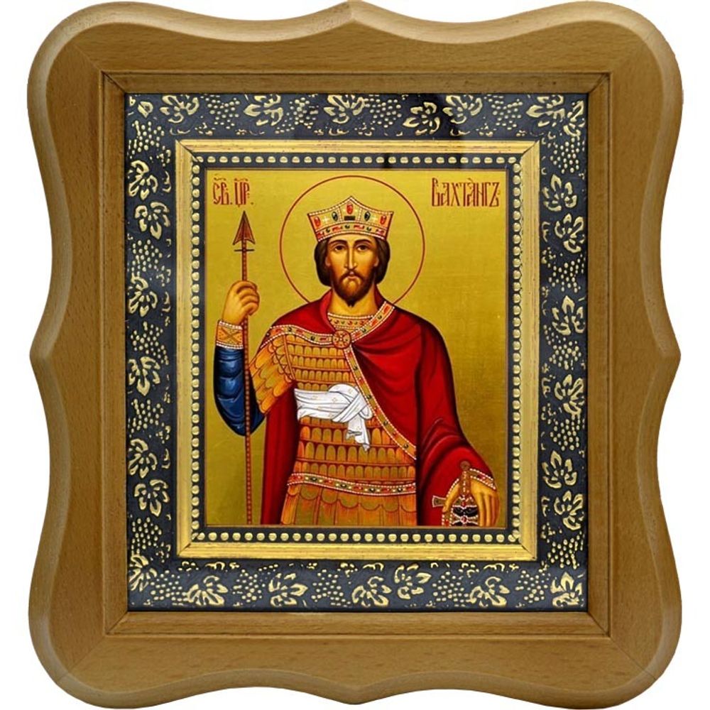 Вахтанг Горгасали святой благоверный царь. Икона на холсте.