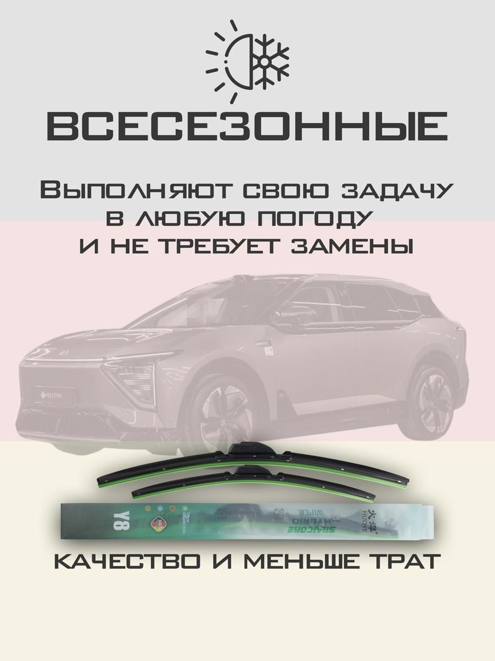 Щетки стеклоочистителя HUOYE Y8 700/600 мм на HiPhi Y | Push button