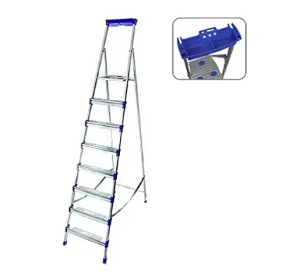 Стремянка металлическая 8 ступеней, высота до платформы 1730 мм, вес 11 кг, до 150 кг СМ8 НИКА