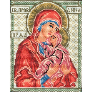 "Икона Святая мученица Анна"-0814 канва с рисунком