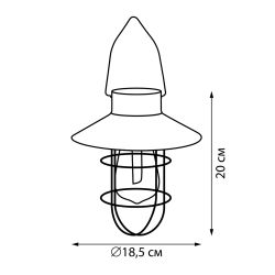 USL-S-280-PT200 VINTAGE LANTERN Садовый светильник на солнечной батарее Винтажный фонарь. Подвесной. 1 филаментная лампа. Теплый белый свет. 1xААА Ni-Mh аккумулятор в-к. IP44. TM Uniel