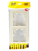BRITE Рамка 2-местная IP44 РУ-2-БрКр-44 бежевый IEK