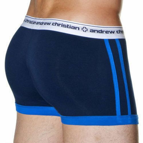 Мужские трусы хипсы Andrew Christian Navy Almost Naked Hip Boxer