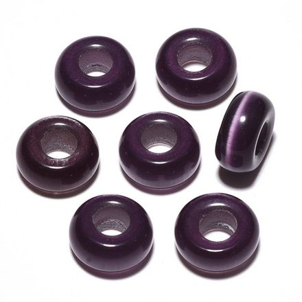 Подвеска рондель 14мм, фиолетовая