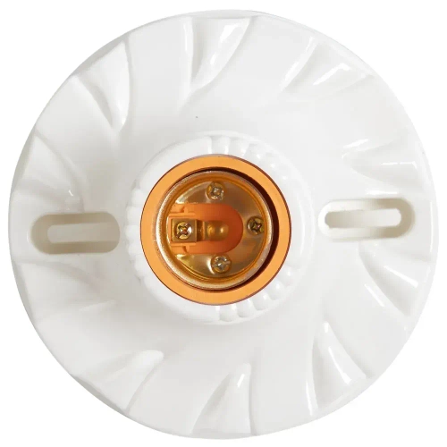 Патрон-стойка пластиковая E27 Oxion прямая цвет белый