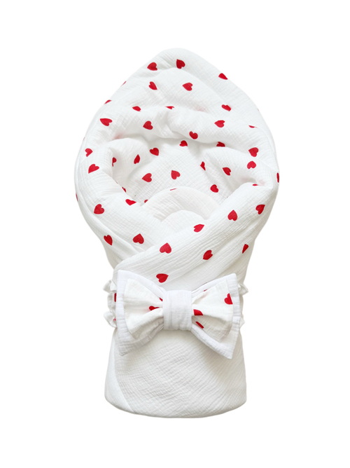 Муслиновый конверт "Сердца»