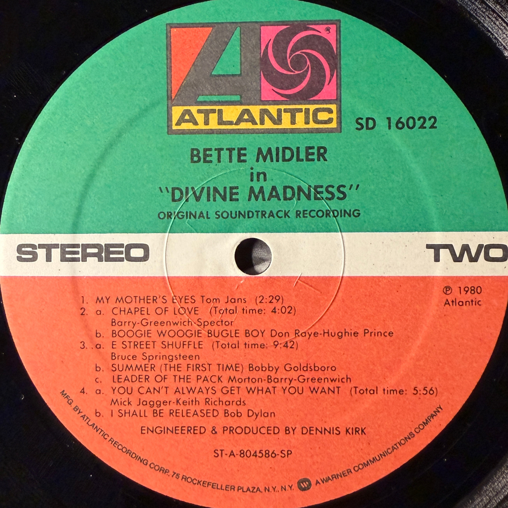 Bette Midler ‎– Divine Madness (США 1980г.)Т