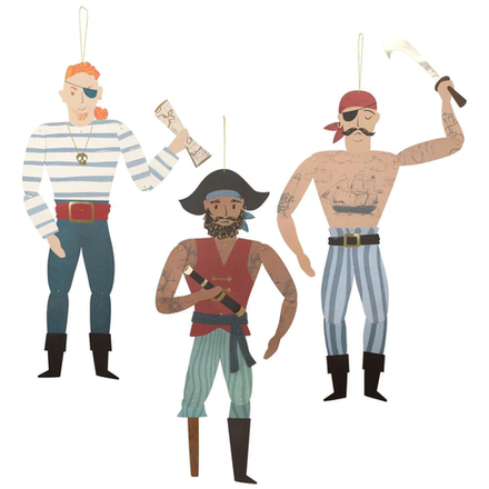 Подвесные декорации "Pirate Party" 3 шт. (2023)