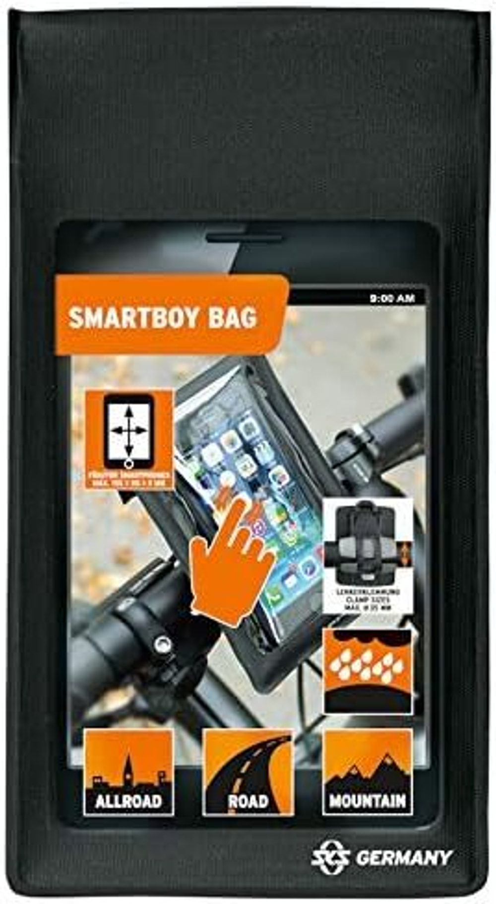 Чехол для смартфона SMARTBOY BAG 155 X 90 MM - WITHOUT MOUNT  черный