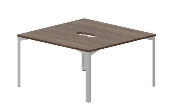 Составной стол на 2 рабочих места 138х136,6х75см (2 эргономичных выреза)