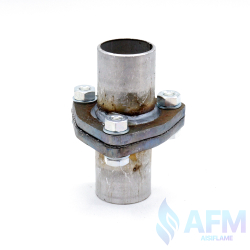 Фланец соединение с прокладкой на болтах (треугольное) с выходами труб