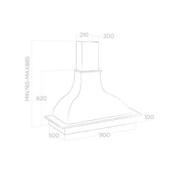 Вытяжка ELICA MEMPHIS WH/A/90 T.GREZZO
