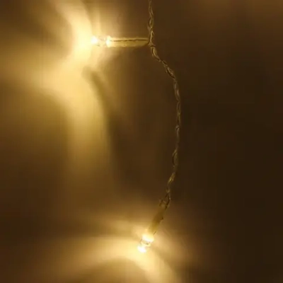 Гирлянда для дома БАХРОМА «Мерцание» ш3м*в30/50см 120 ламп LED, прозрачн.провод, авторежим, IP-20, Теплый белый (возможность соединения)