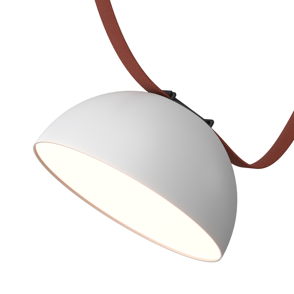 DK5560-WH+BK Cветильник для трека-ремня Belty, серия Flow, со светодиодом, D220*H117мм, 48V DC, 24W, RA90, 120°, 4000K, IP20, белый с черным, алюминий