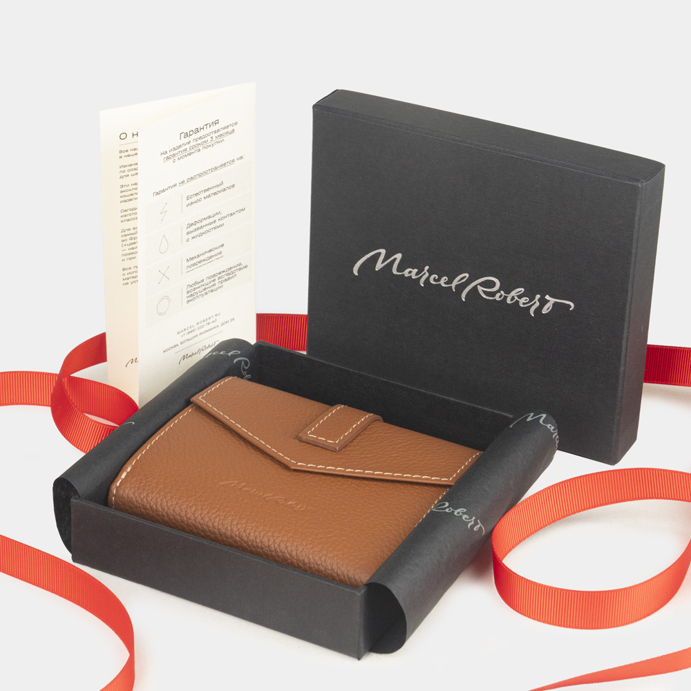 Кожаный кошелек женский, теленок бордового цвета