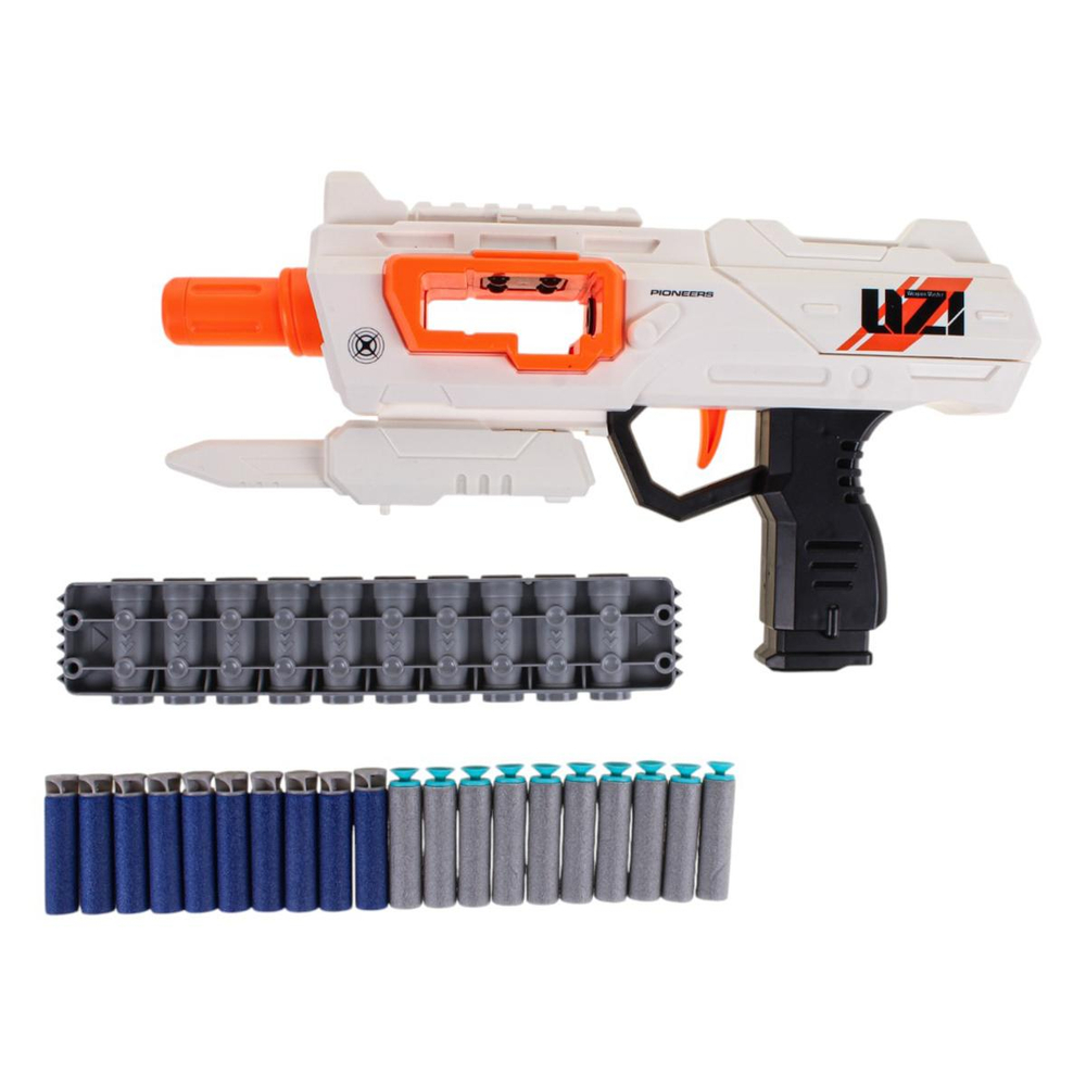 Пистолет с мягк.пулями, коробка XH923-1