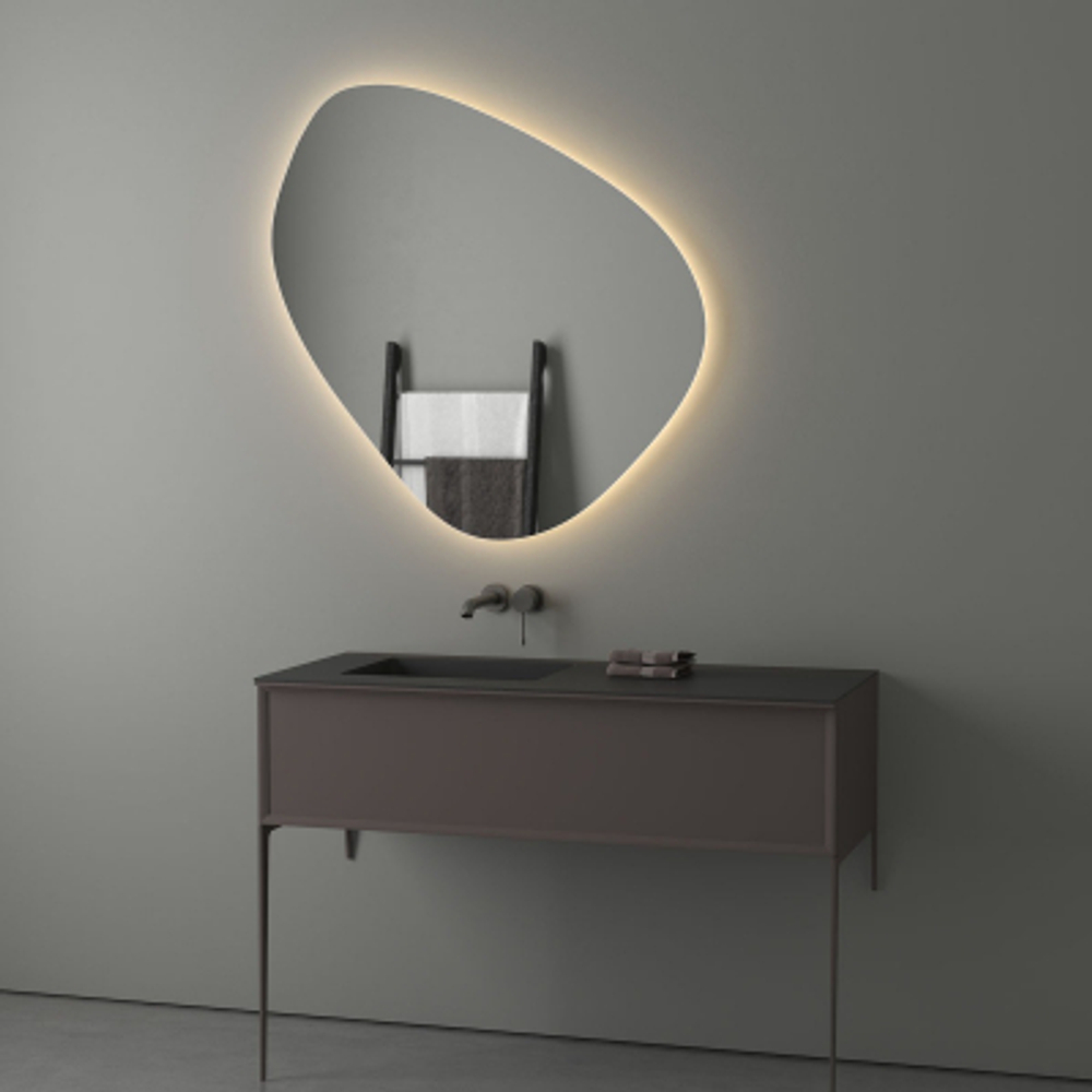 Зеркало Evoform с LED-подсветкой 28 W 100х100 см Без выключателя Теплый белый свет