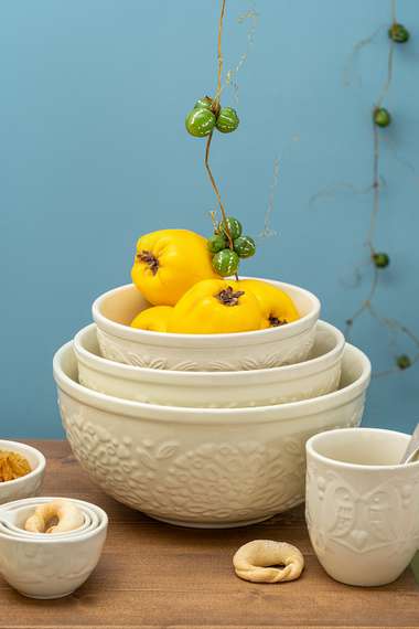 Миска для смешивания birds of paradise, 2,6 л, кремовая