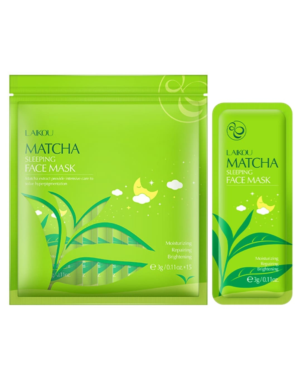 Ночная маска для лица с чаем матча, 3г