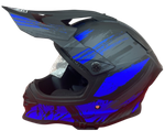 Шлем кроссовый взрослый MOTAX матово-чёрный-синий (G5) L(60) HF 800