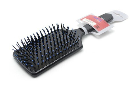 Nice View Расческа для волос, №126, массажная, квадратная, с пластиковыми зубцами, на подвеске, H-7,5 см, L-23 см