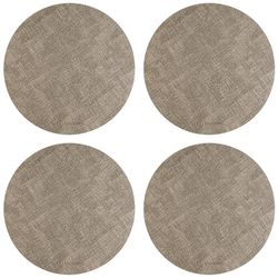 Набор из 4-х сервировочных салфеток Leanera, Ø35 см, песочные