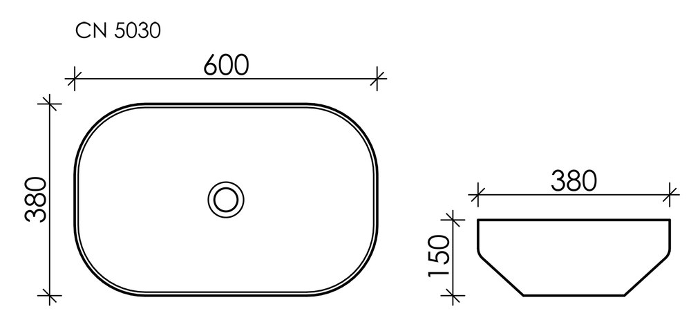 Раковина Ceramica Nova Element 60 см CN5030 белая
