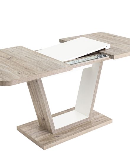 Стол Vector 120-160*80 дуб анкона/белый