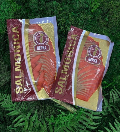 Нерка филе ломтики подкопч без кожи в/у ПК, 300 гр