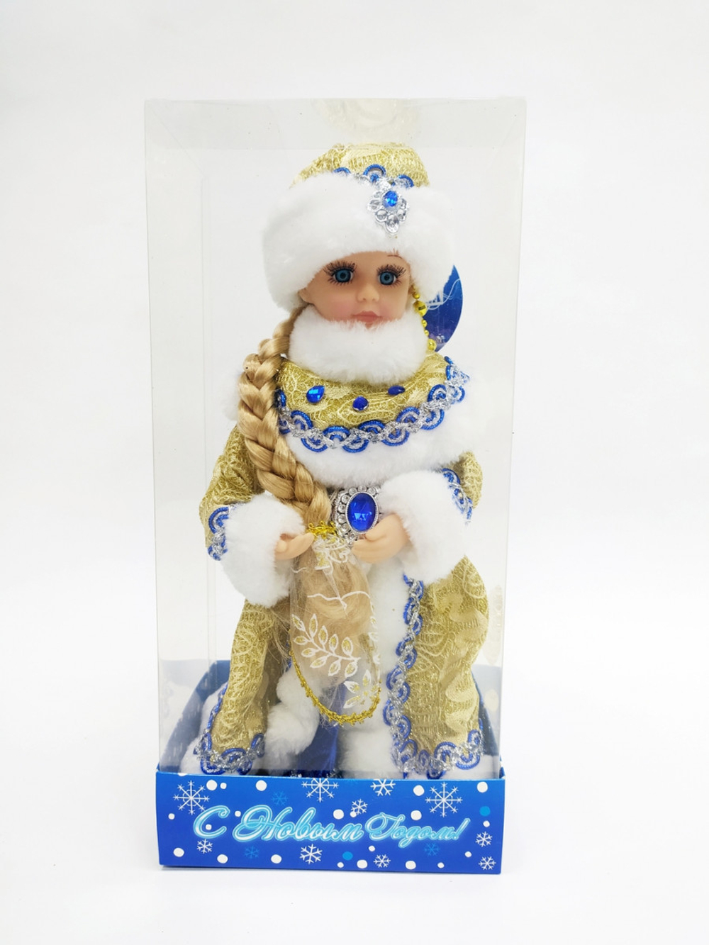 Снегурочка в синей с золотом шубе и шапке 30см Triumph Nord