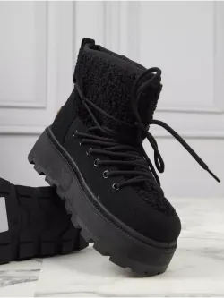 Зимние угги натуральный мех на платформе